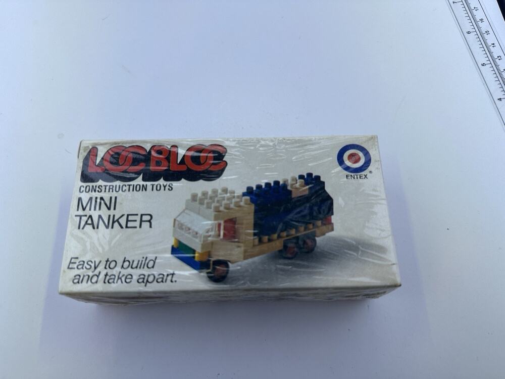 Vintage 1970's Building Construction Toys Block Entex LOC BLOCS Mini Tanker